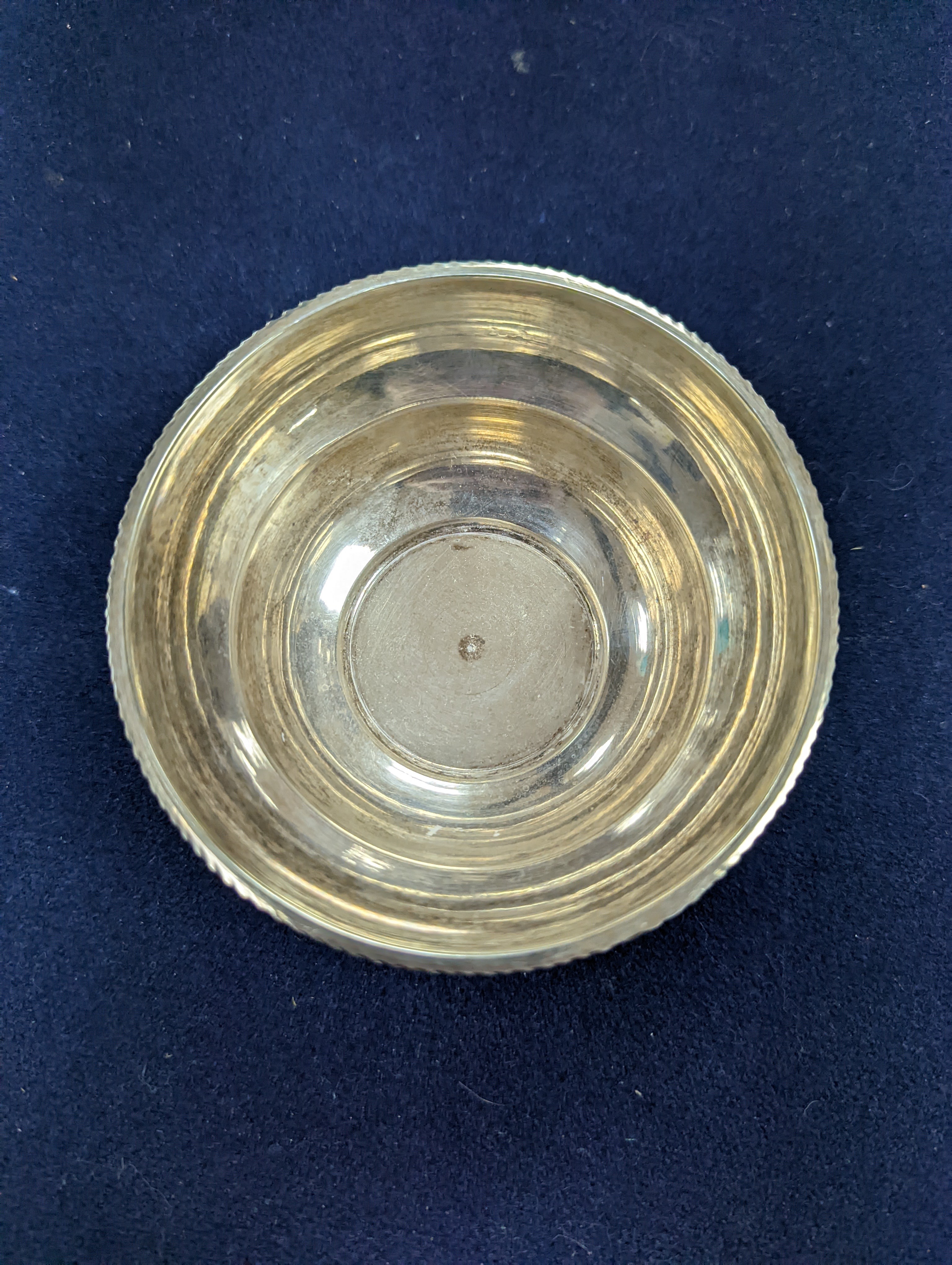 A set of six Persian embossed 84 standard white metal coffee cup holders and matching sugar bowl and cover by Vartan and four other Persian white metal items.